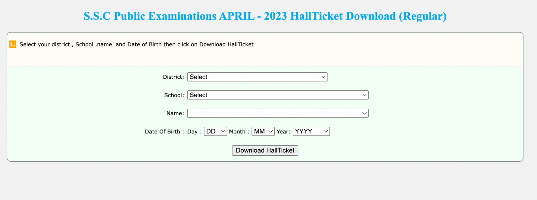 AP SSC Hall Ticket 2023 (Released) AP 10th Class Admit Card